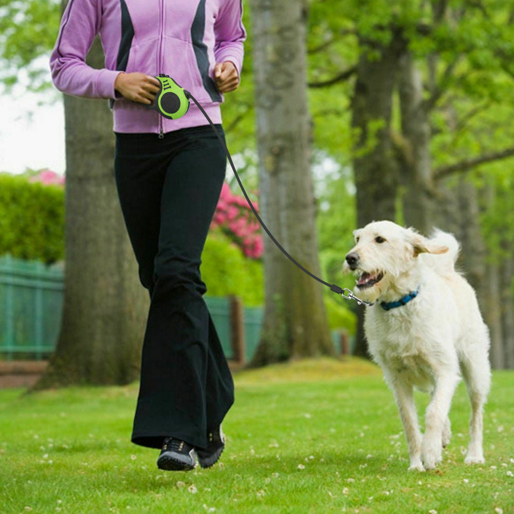 Guia de Cães Retrátil Automática com Sistema de Freio e Trava de Segurança