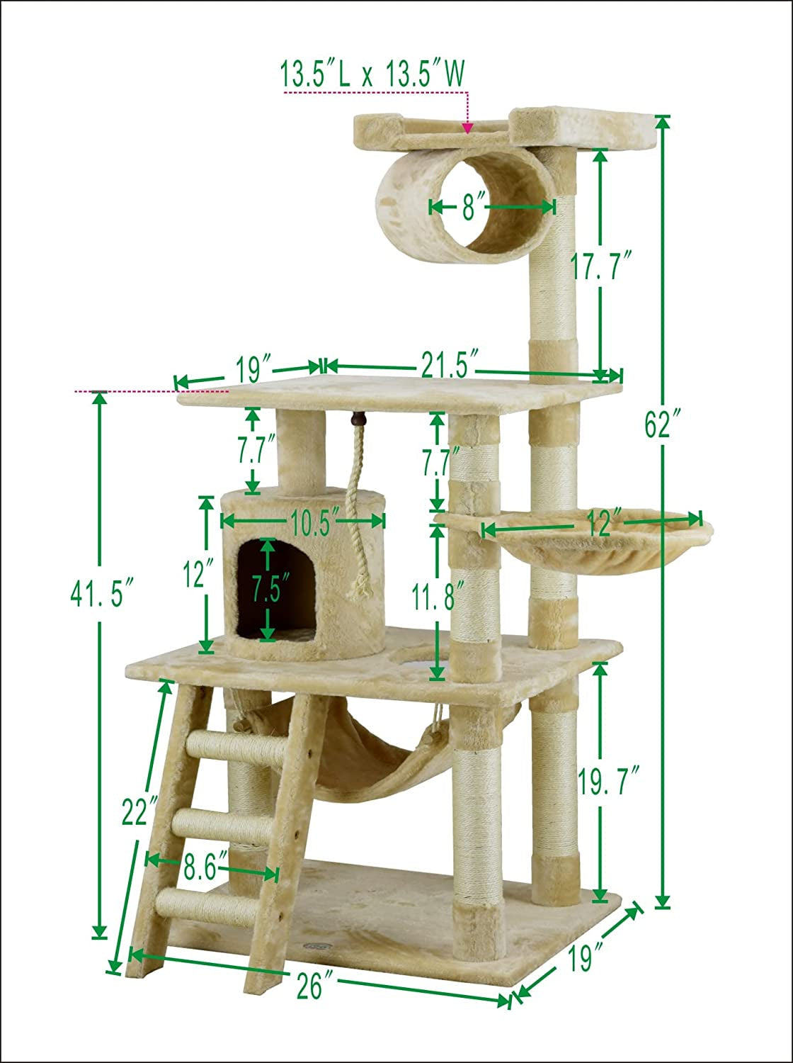 Torre de Diversão para Gatos - Brinquedo Interativo com Arranhador