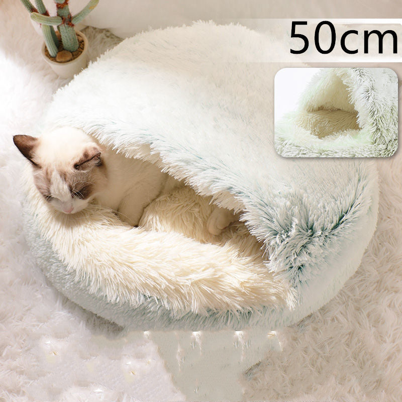 Cama Térmica 2 em 1 para Gatos - Aconchego e Conforto no Inverno