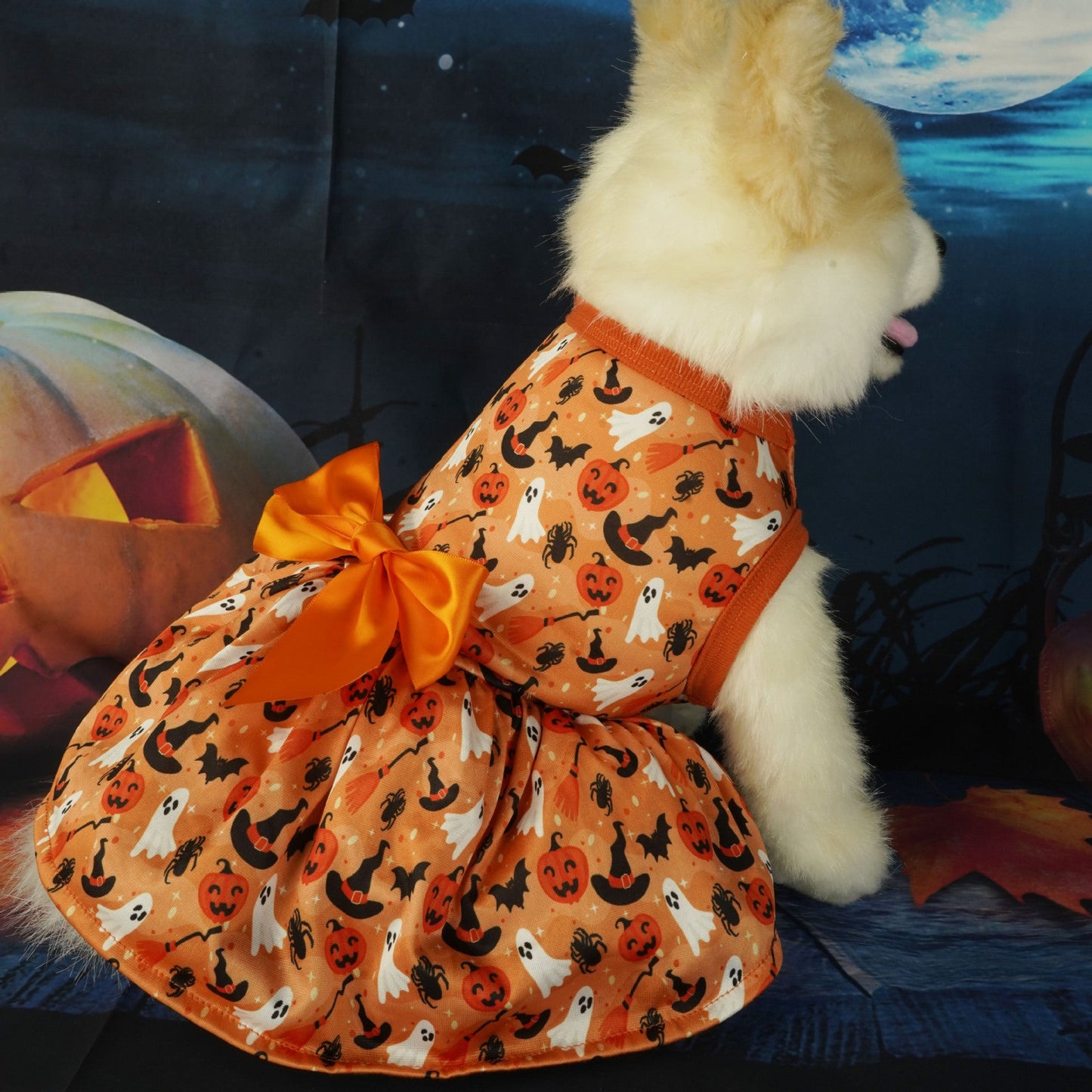 Fantasia de Halloween para Pets - Vestido Divertido e Confortável