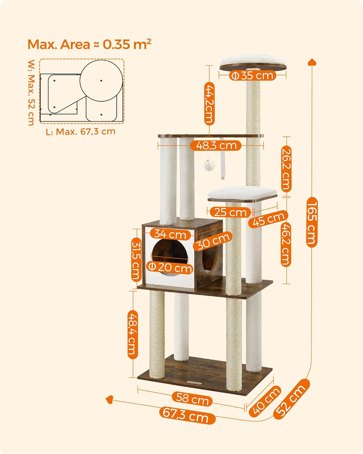 Árvore para Gatos Multi-Nível com Condo - Espaço para Brincar e Descansar