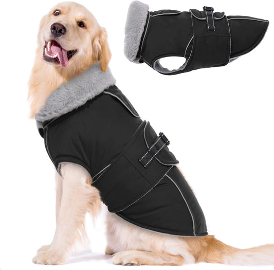 Abrigo Impermeável e Refletor para Cães - Inverno