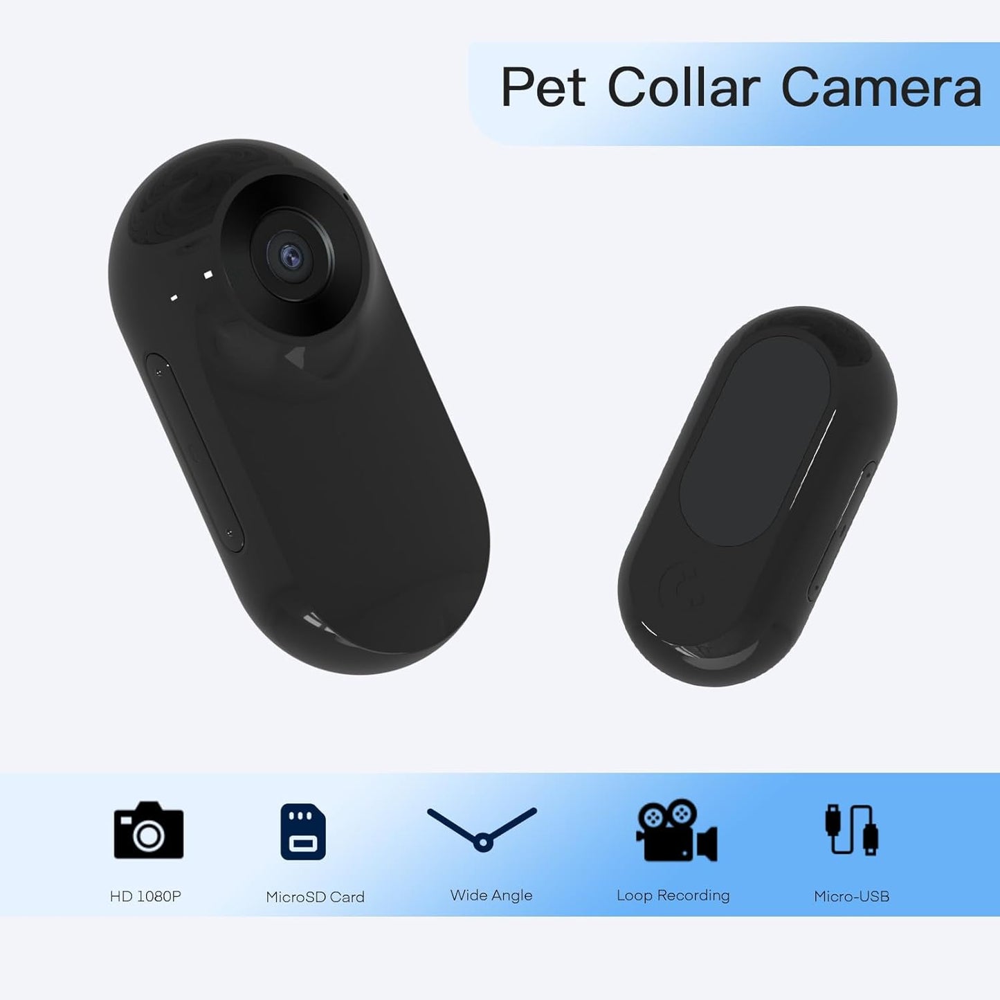 Câmera para Gatos HD 1080P com Cartão SD 16GB - Acessório para Pets