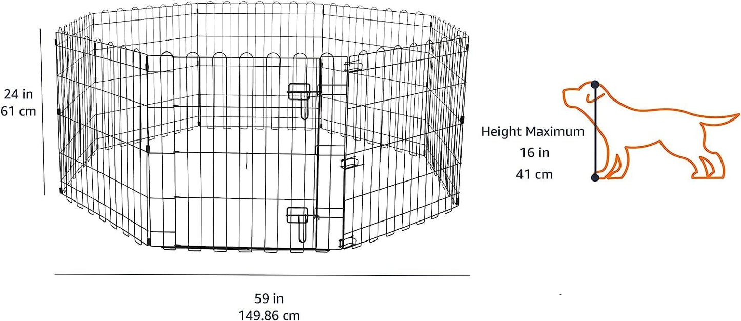 Cerca Plegável de Metal para Animais com Porta - Praticidade e Segurança