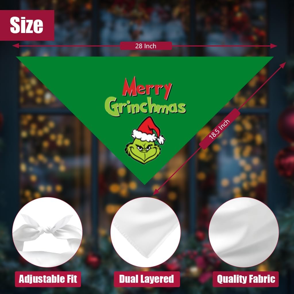 Conjunto de Bandanas de Natal para Cães - Estilo Festivo e Conforto