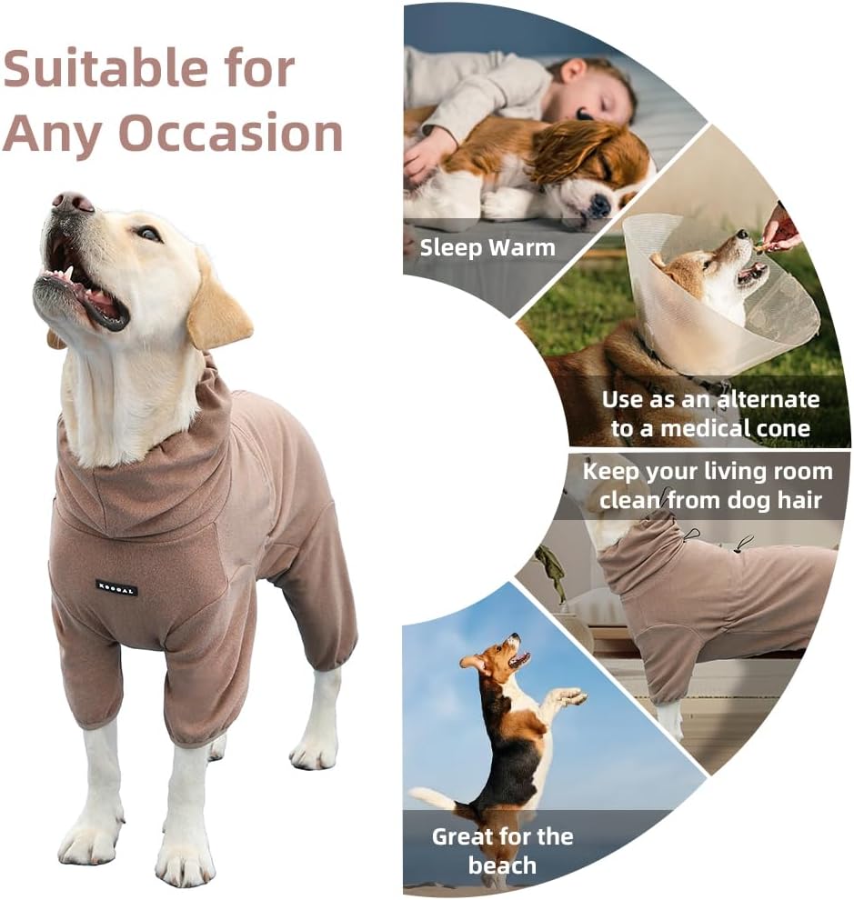 Pijama Elástico para Cães Grandes - Confortável e Prático para Animais Adultos