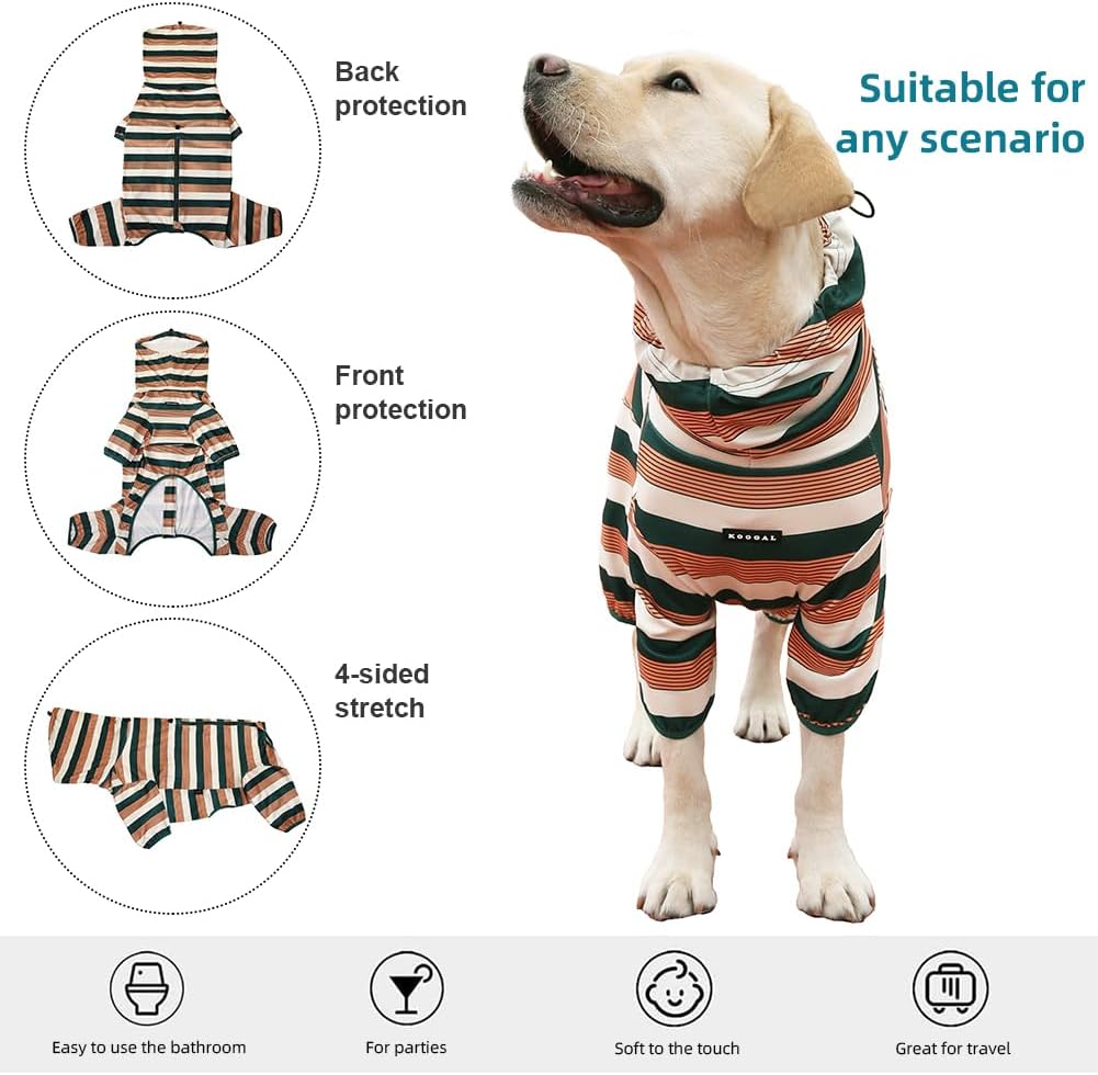 Pijama Elástico para Cães Grandes - Confortável e Prático para Animais Adultos