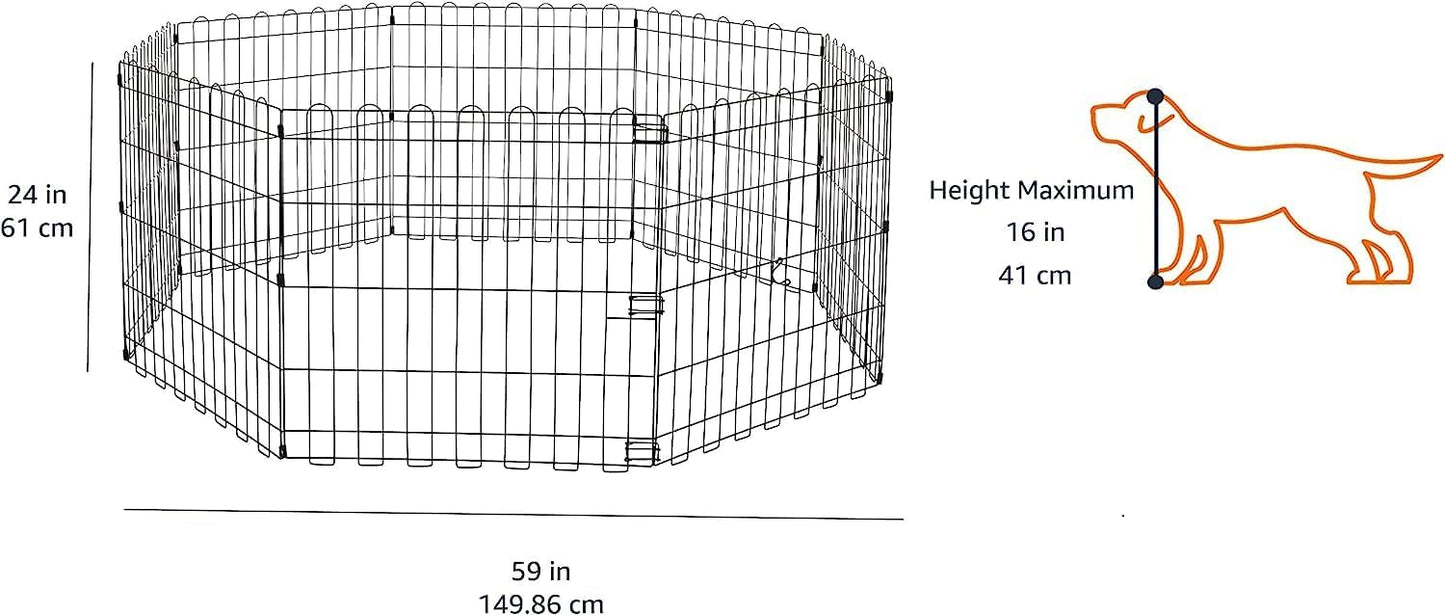 Cerca Plegável de Metal para Animais com Porta - Praticidade e Segurança