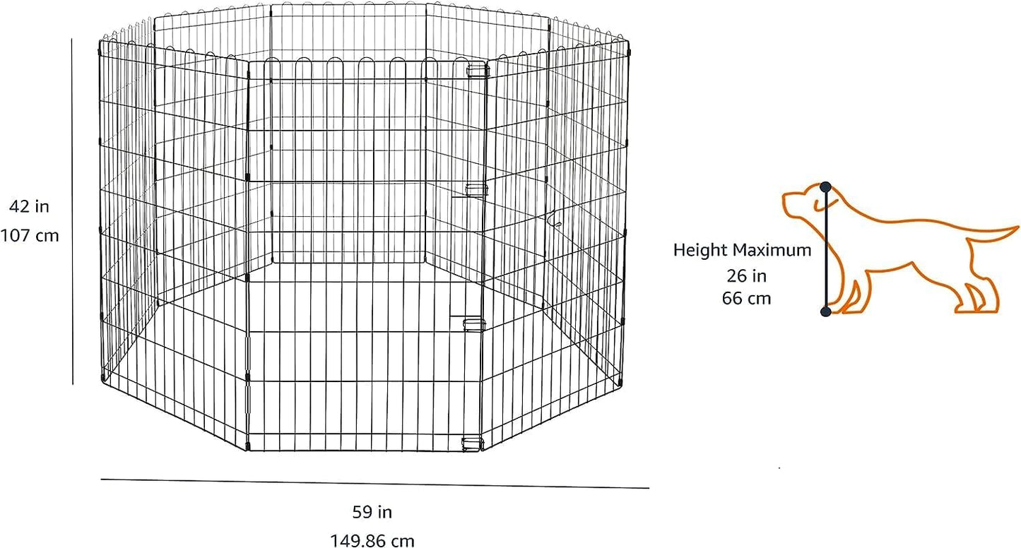 Cerca Plegável de Metal para Animais com Porta - Praticidade e Segurança