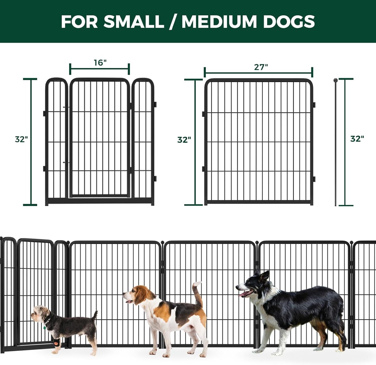 Corralito Seguro para Cachorros - 8 Painéis, Ideal para Interiores