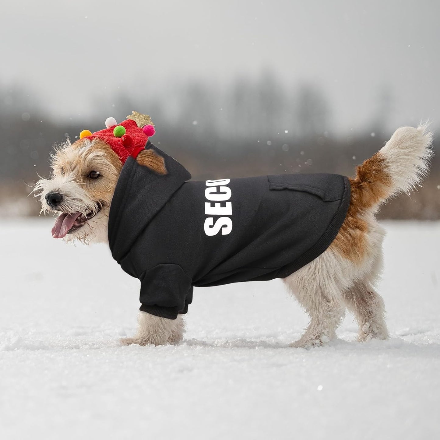 Suéter para cães grandes com capuz e bolso - Confortável e quente