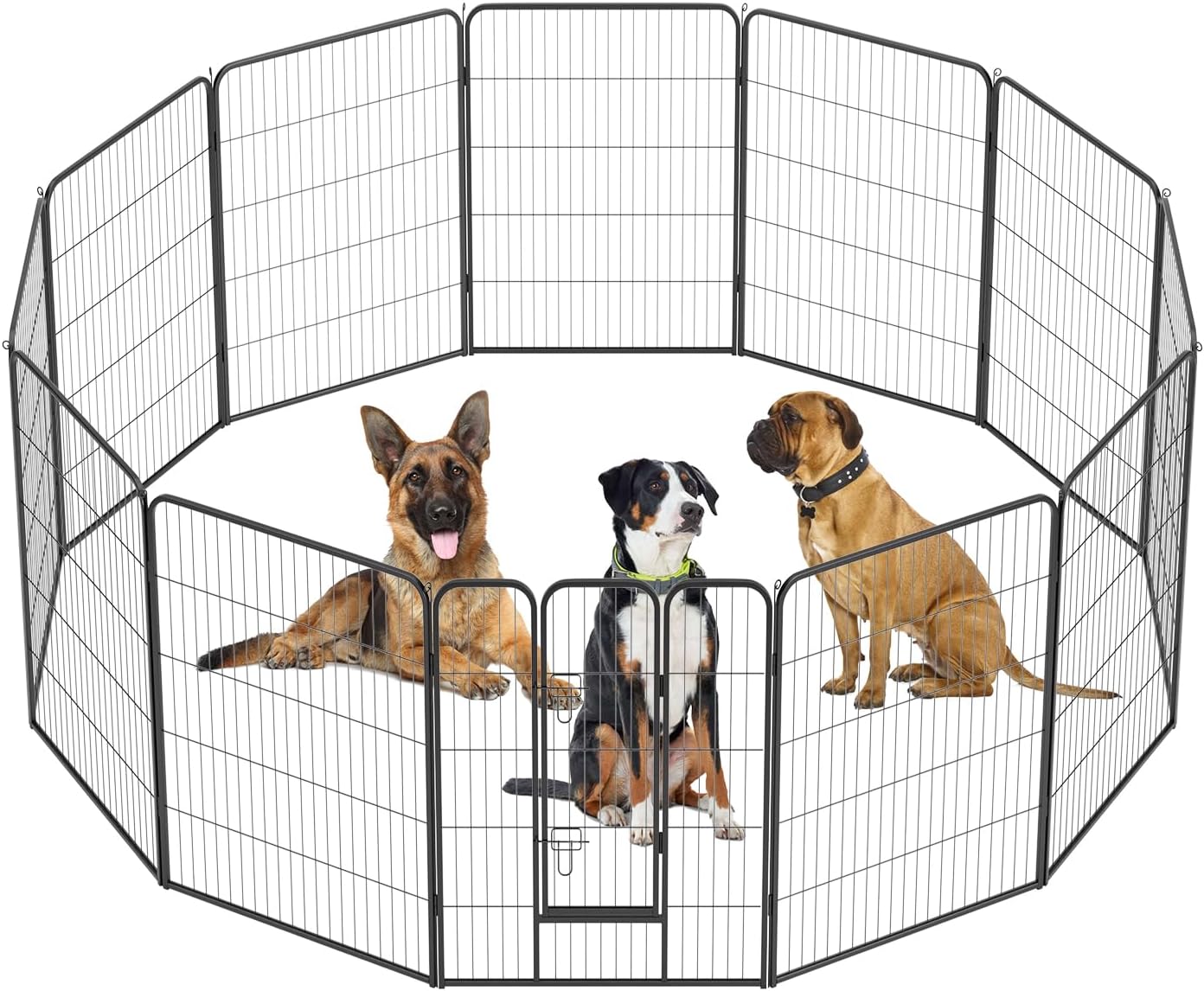 Canil Resistente para Cães - 16 Painéis para Interiores e Exteriores