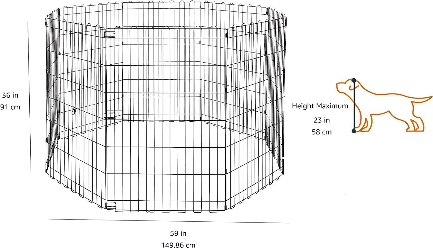 Cerca Plegável de Metal para Animais com Porta - Praticidade e Segurança