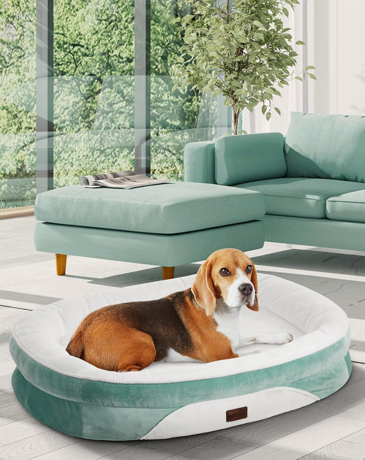 Cama Ortopédica para Cães Grandes com Design Sofá, Suporte de Espuma, Lavável e Antideslizante