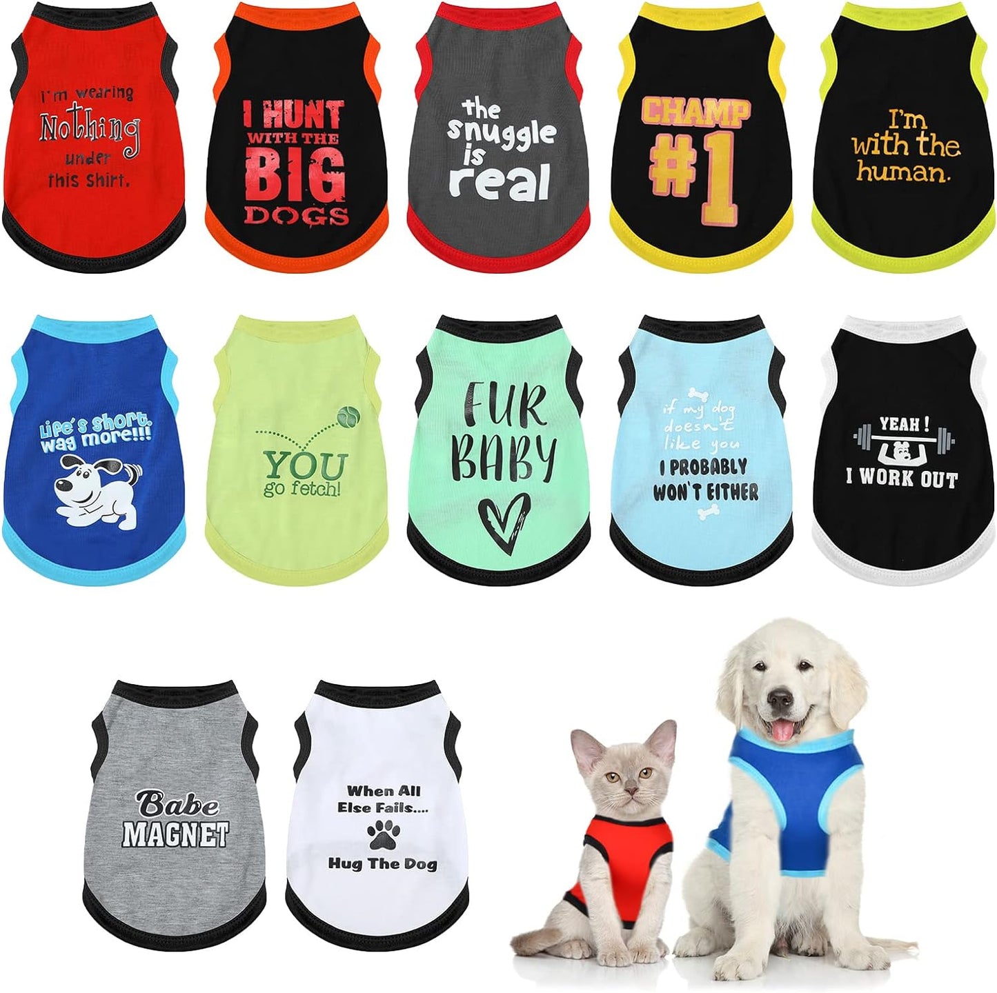 Camisetas Divertidas para Cachorros - Roupas Frescas e Confortáveis para Pets