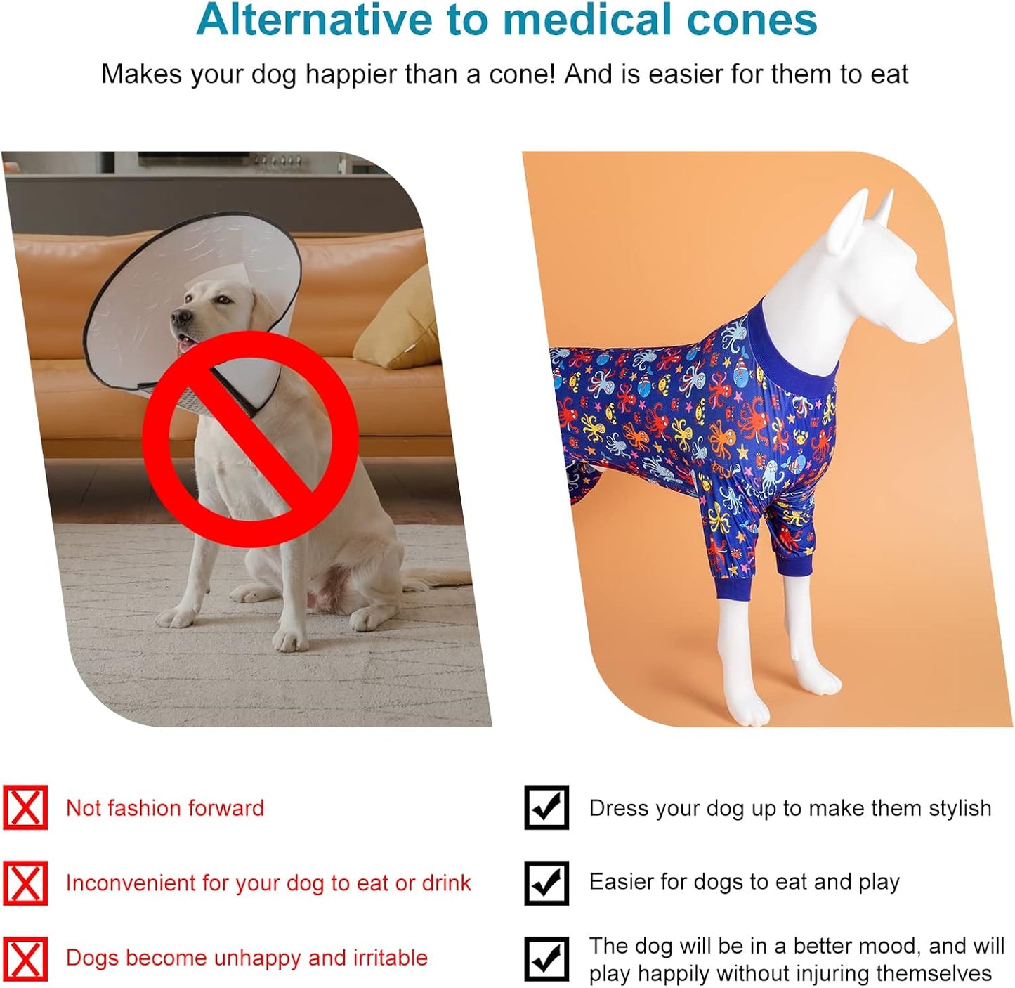 Traje de Recuperação para Cães Pitbull - Camiseta Calmante para Ansiedade, Pijama Leve XL para Festa, Camping e Casa