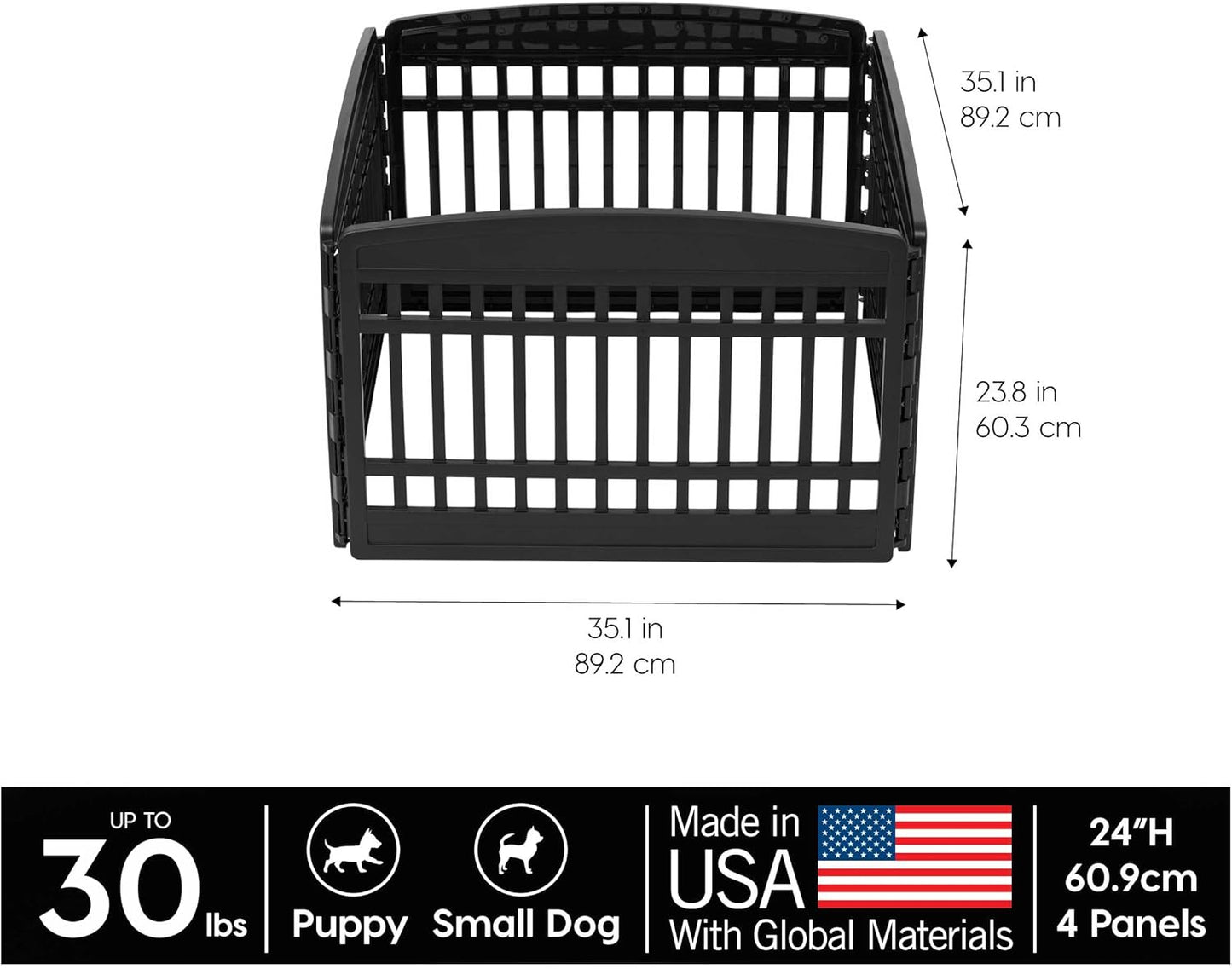 Corralito para Cães 4 Painéis Plegáveis - Ideal para Interior e Exterior, Fácil Armazenamento