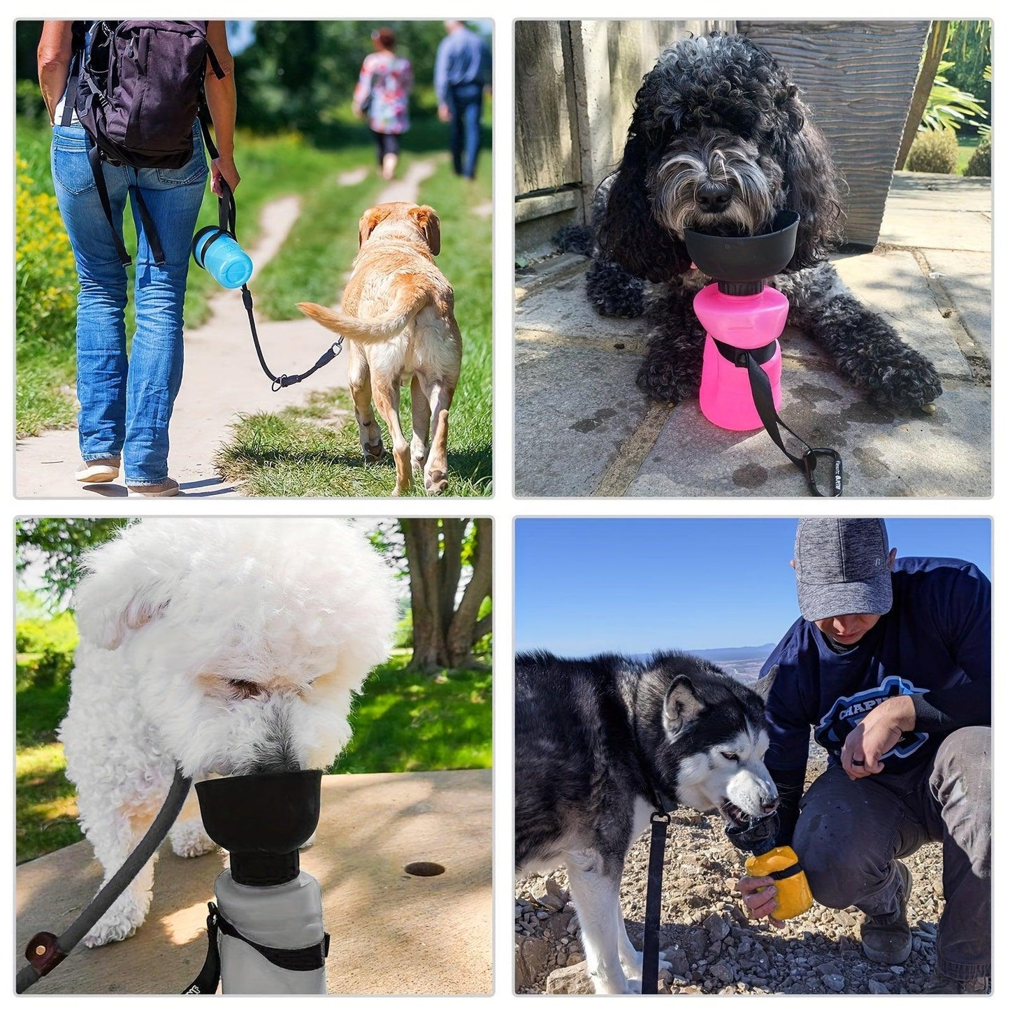 Garrafa Dobrável para Água de Cães - À Prova de Vazamentos, Livre de BPA