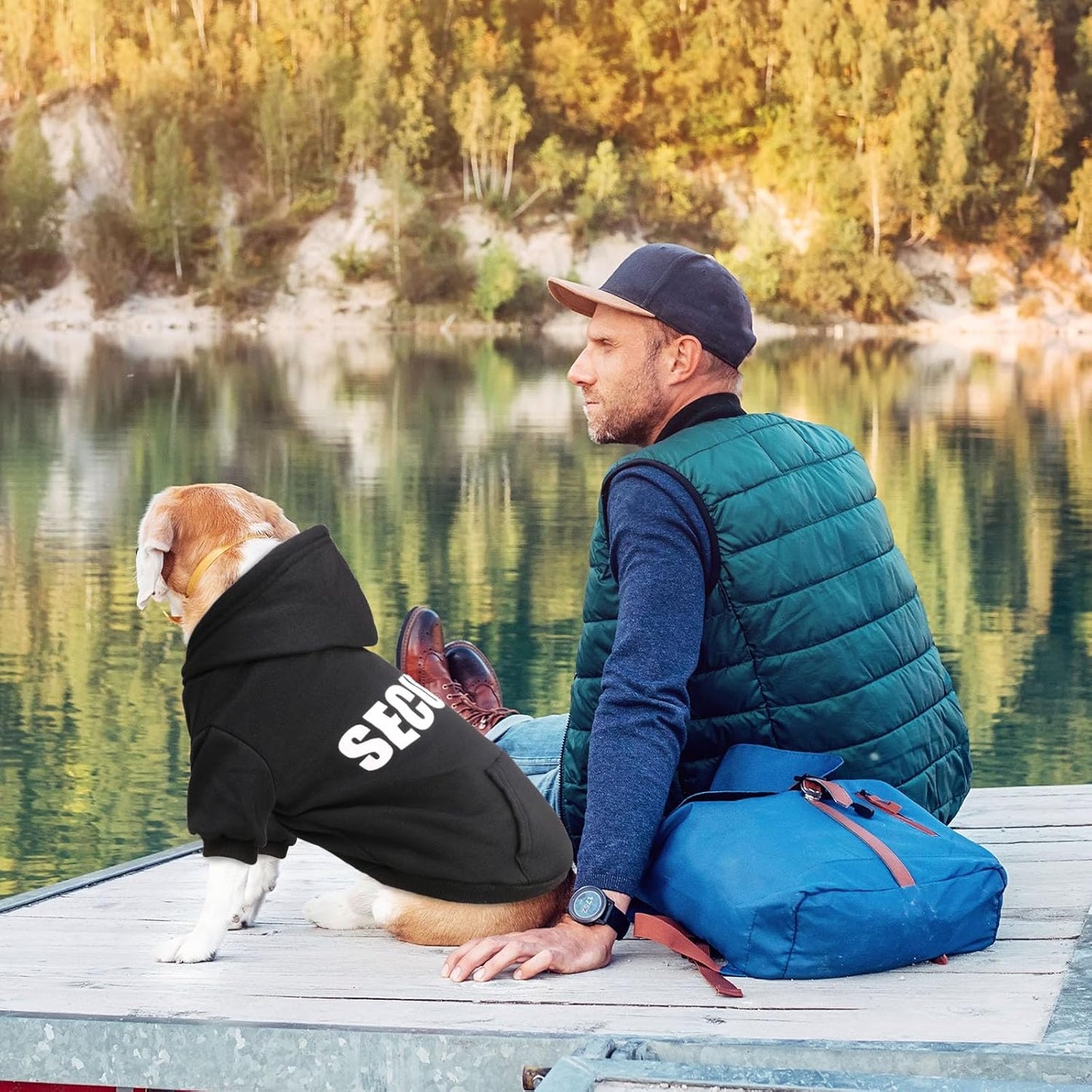 Suéter para cães grandes com capuz e bolso - Confortável e quente