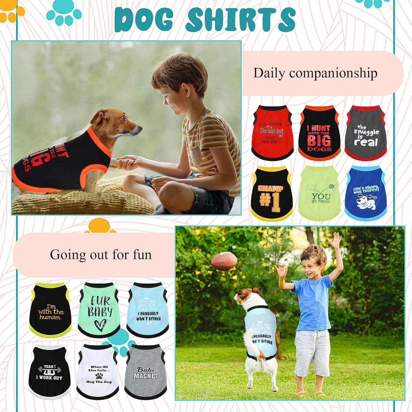 Camisetas Divertidas para Cachorros - Roupas Frescas e Confortáveis para Pets