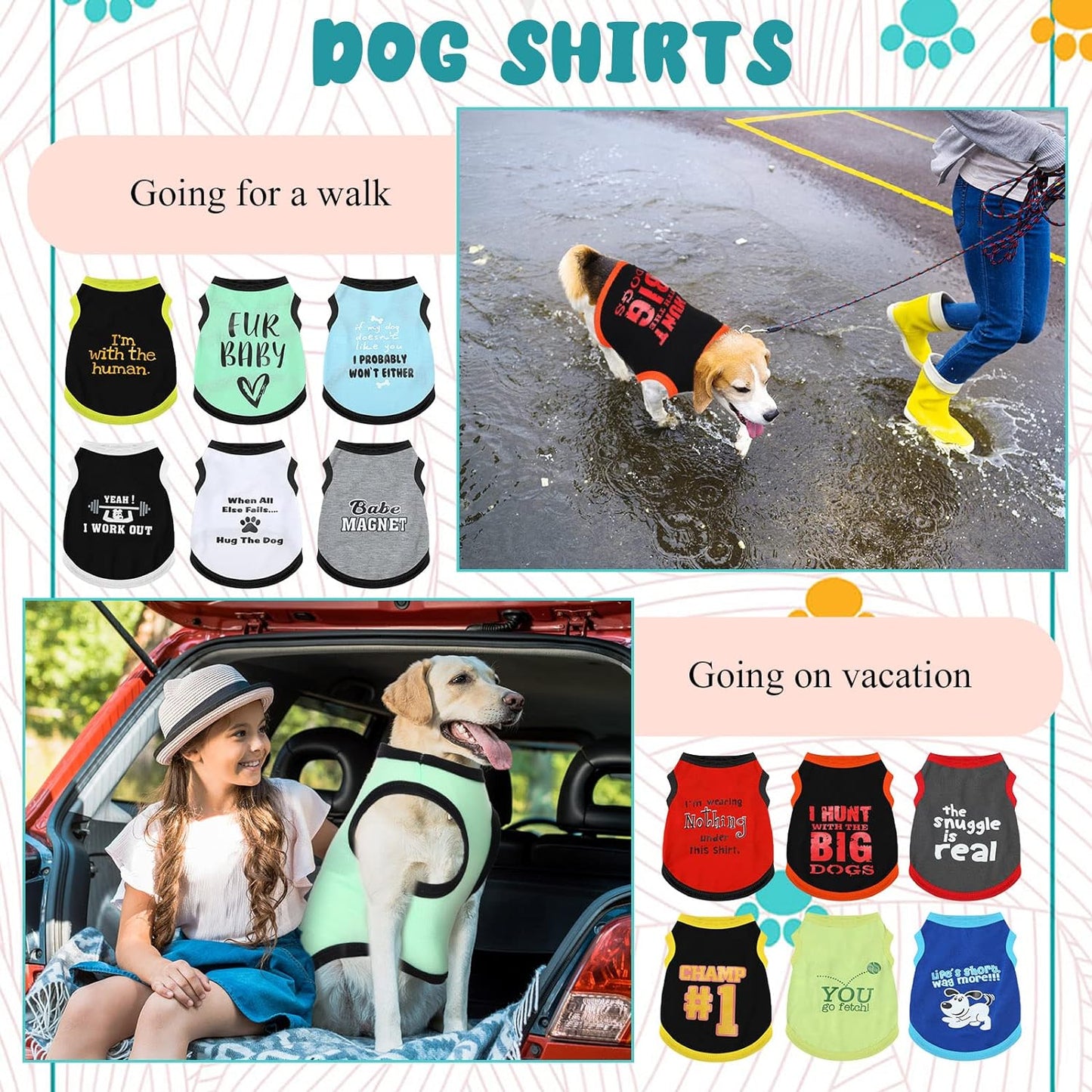 Camisetas Divertidas para Cachorros - Roupas Frescas e Confortáveis para Pets