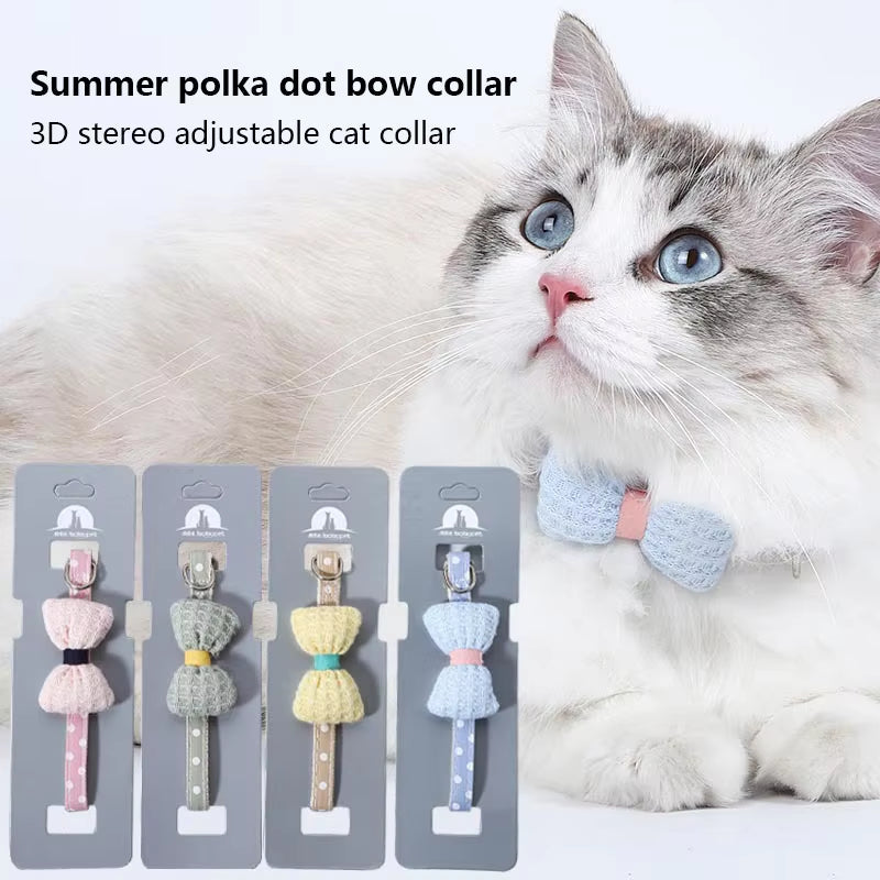 Colar Estiloso com Estampa de Poá para Gato - Conforto e Segurança