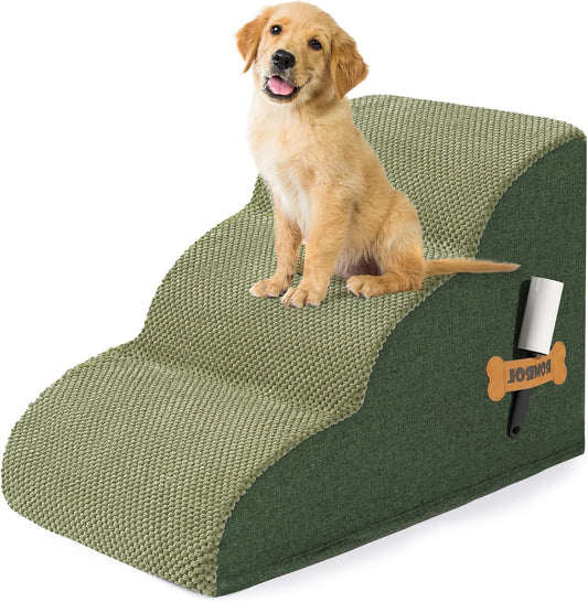 Rampa Antiderrapante para Cães com Escalones Extra Largos - Ideal para Camas e Sofás