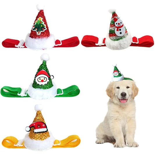 Chapéu de Natal Ajustável para Cães e Gatos