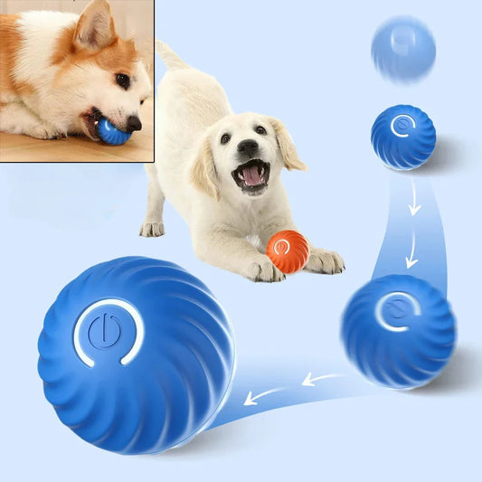 Bolinha Interativa Automática para Cães - Brinquedo Inteligente que Rolam e Pulam