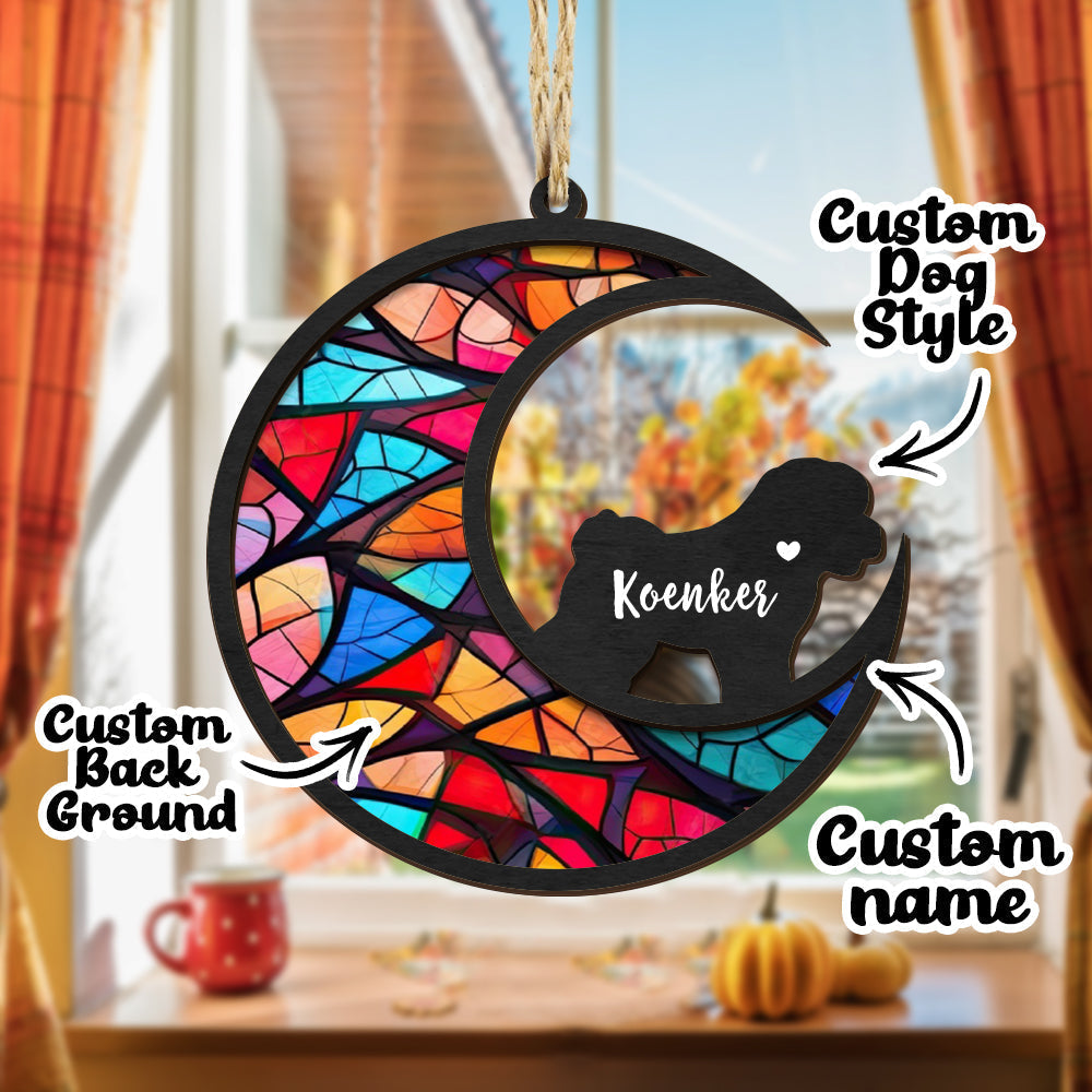 Guia de Lembrança para Cães - Suncatcher Personalizado em Memória de Pet