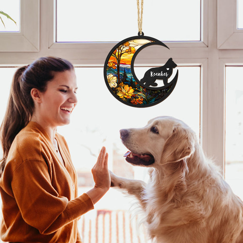 Guia de Lembrança para Cães - Suncatcher Personalizado em Memória de Pet