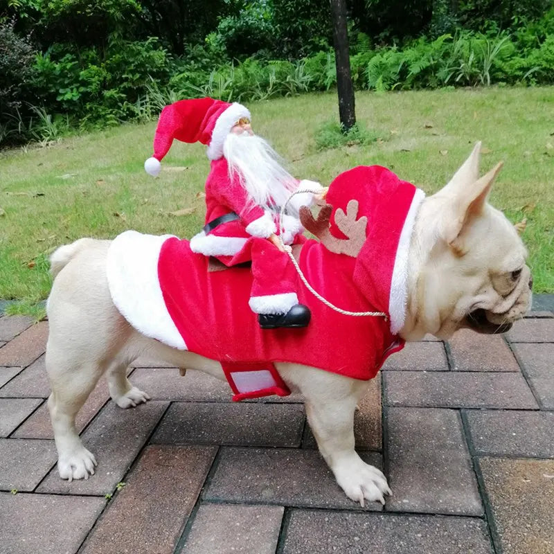 Roupa de Natal Divertida para Cachorro - Papai Noel