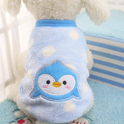 Agasalho de Inverno para Cães Pequenos em Estilo Cartoon - Conforto e Calor