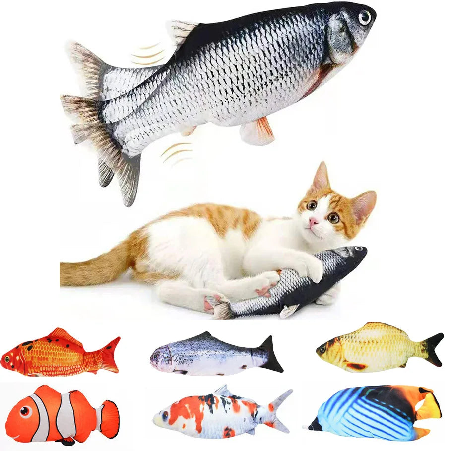 Brinquedo Elétrico para Gatos - Peixe Flutuante Interativo