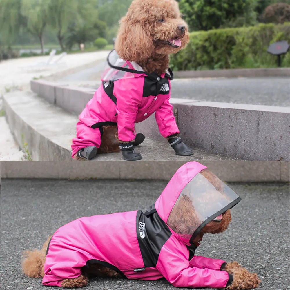 Capuz Impermeável e Macacão para Cachorros - Proteção e Conforto