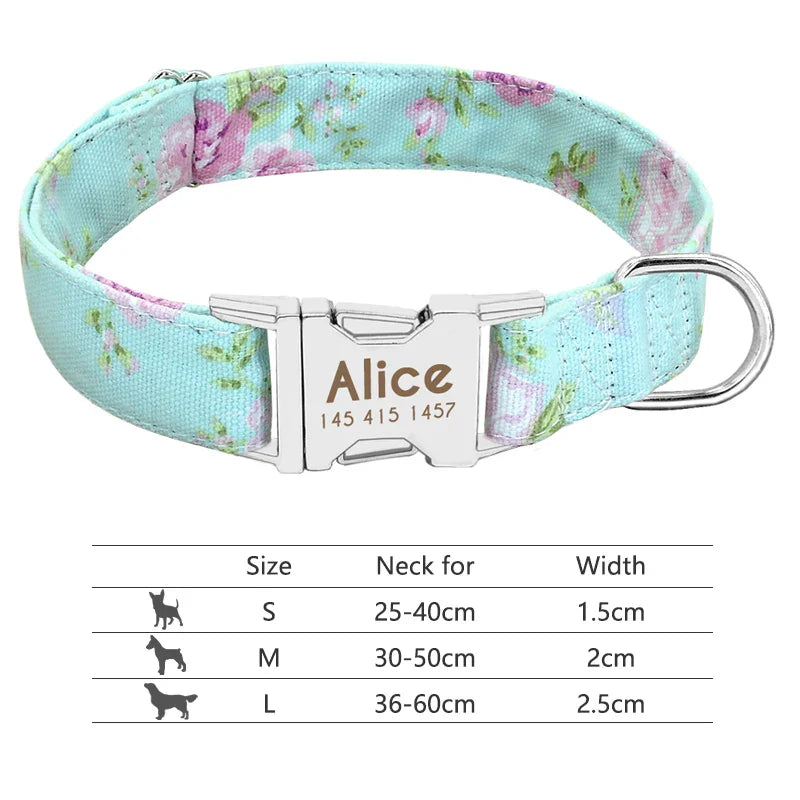 Collar Personalizado para Cães com Identificação e Reflectividade - Para Todos os Tamanhos