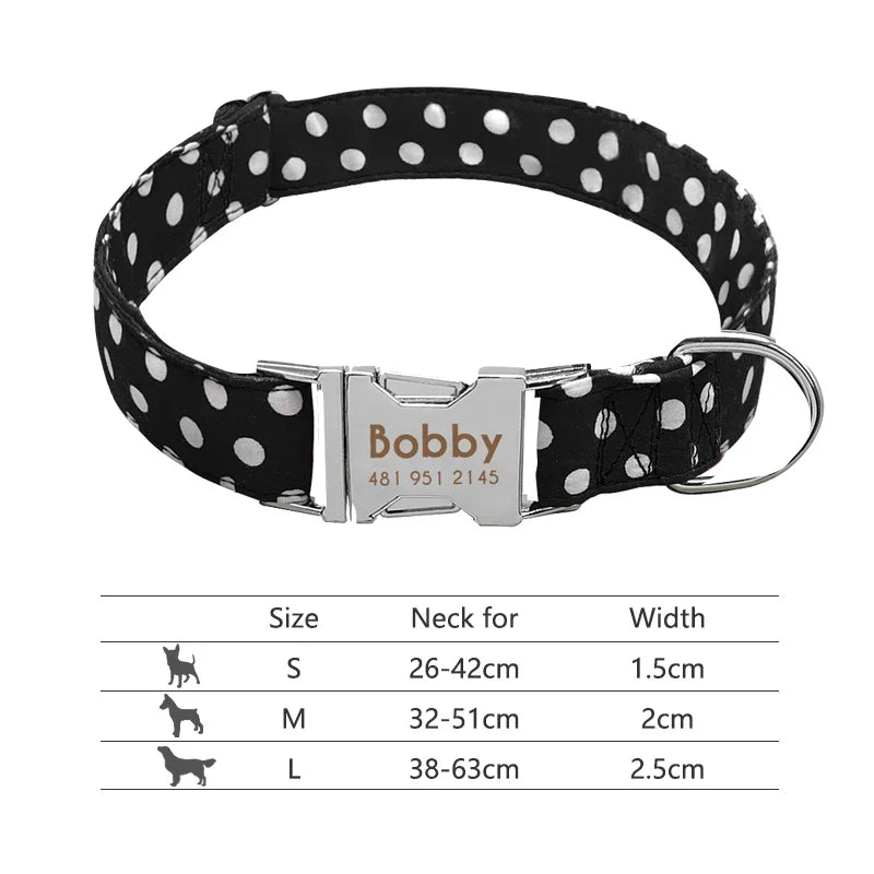 Collar Personalizado para Cães com Identificação e Reflectividade - Para Todos os Tamanhos