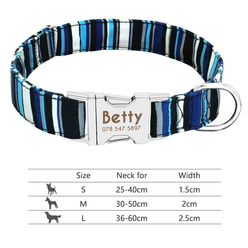 Collar Personalizado para Cães com Identificação e Reflectividade - Para Todos os Tamanhos