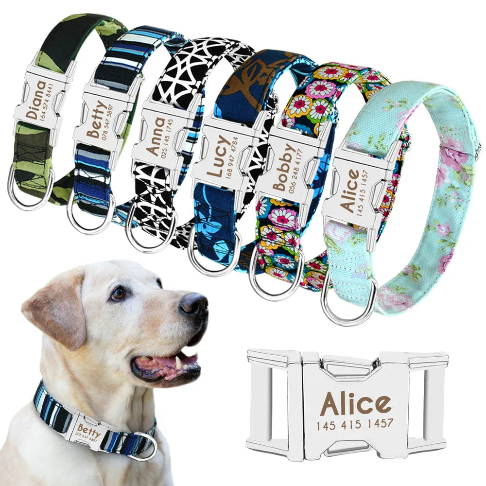 Collar Personalizado para Cães com Identificação e Reflectividade - Para Todos os Tamanhos