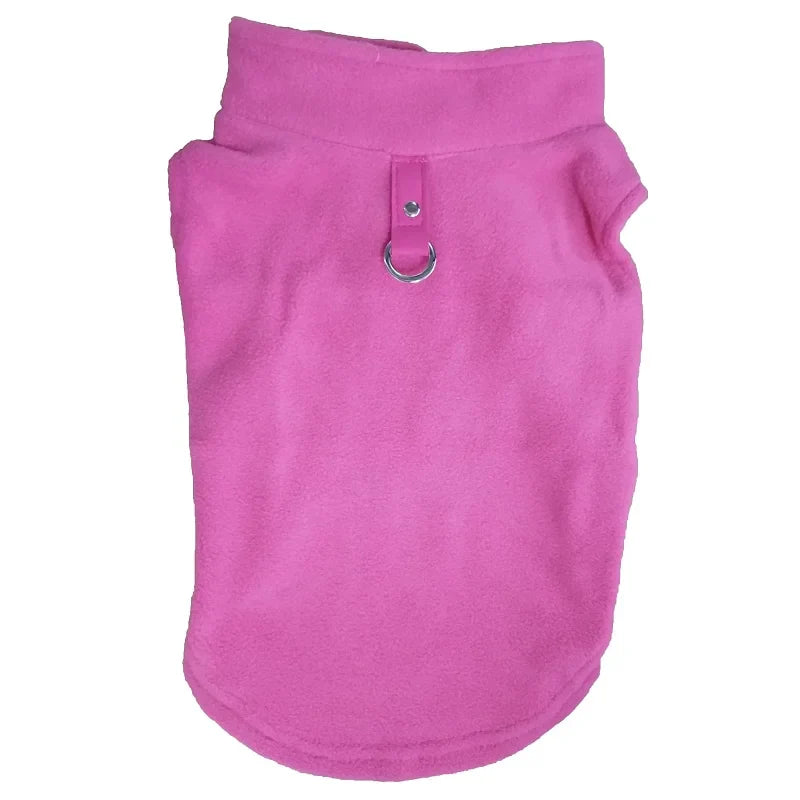 Roupas de Inverno para Cães Pequenos - Casaco Fleece Confortável para Buldogue Francês e Pugs