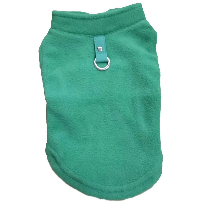 Roupas de Inverno para Cães Pequenos - Casaco Fleece Confortável para Buldogue Francês e Pugs