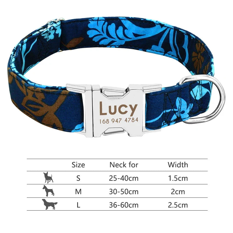 Collar Personalizado para Cães com Identificação e Reflectividade - Para Todos os Tamanhos