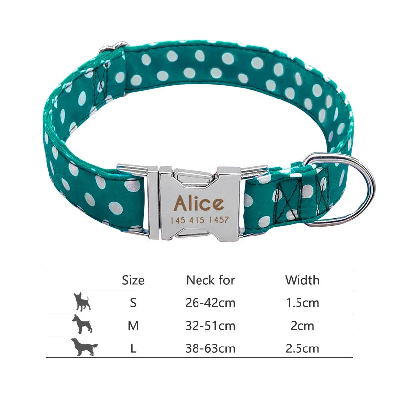 Collar Personalizado para Cães com Identificação e Reflectividade - Para Todos os Tamanhos