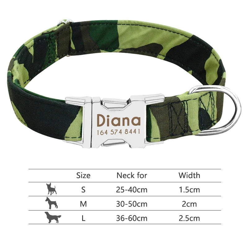 Collar Personalizado para Cães com Identificação e Reflectividade - Para Todos os Tamanhos