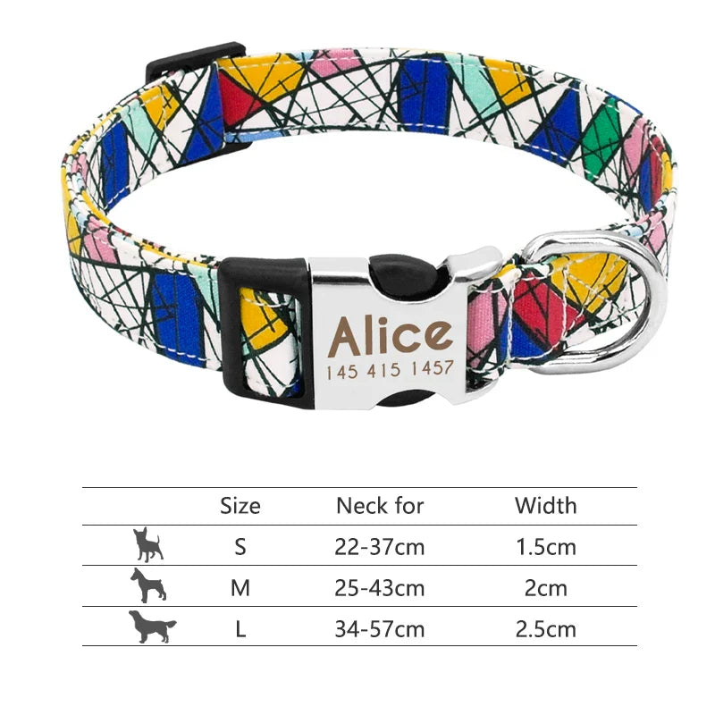 Collar Personalizado para Cães com Identificação e Reflectividade - Para Todos os Tamanhos