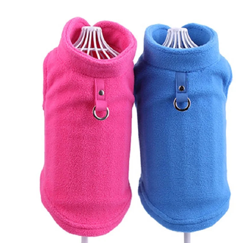 Roupas de Inverno para Cães Pequenos - Casaco Fleece Confortável para Buldogue Francês e Pugs