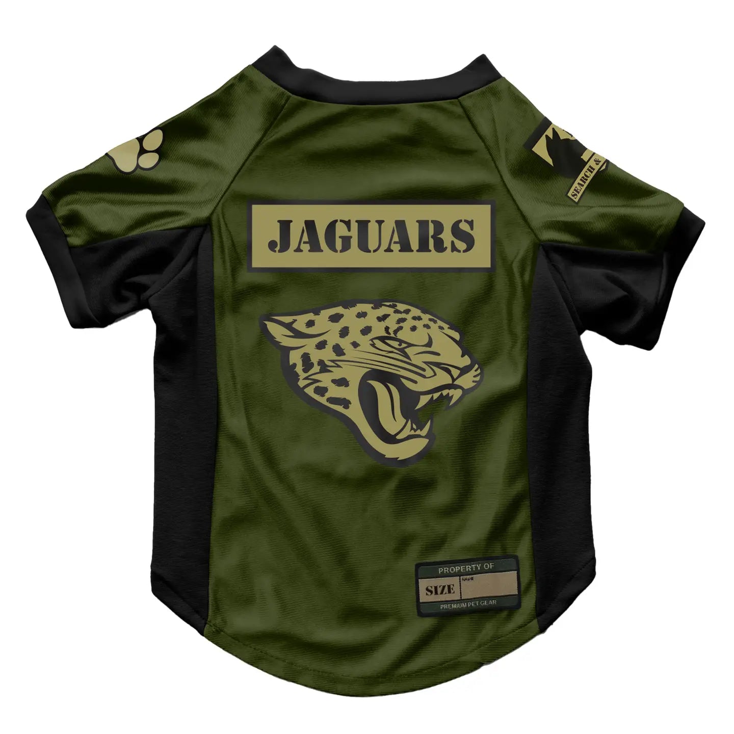 Jersey Esticável para Animais - Estilo Jacksonville Jaguars