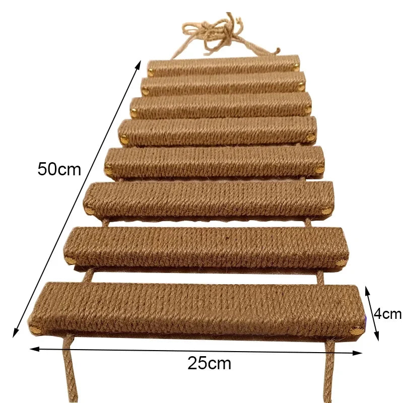 Ponte para Gatos com Escada de Sisal - Móveis para Gatos, Postes de Arranhar e Brinquedos