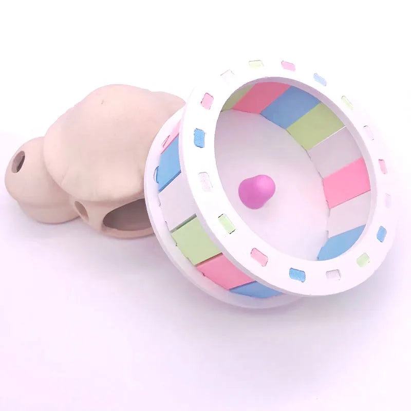 Roda de Exercício Silenciosa para Hamster - Brinquedo Ideal para Pequenos Animais de Estimação