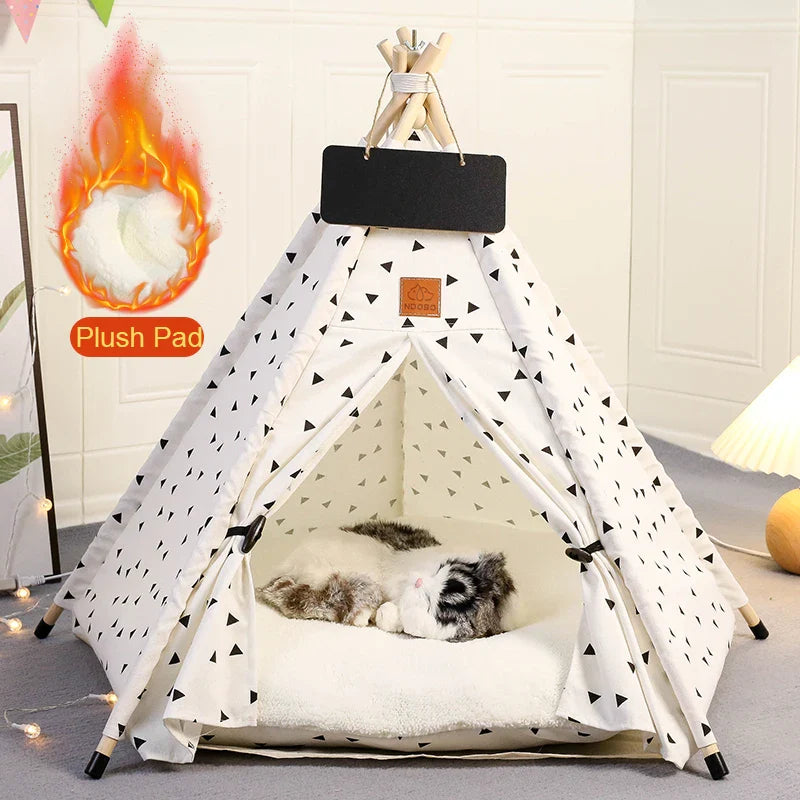 Barraca Pet Portátil Lavável para Cachorros e Gatos - Cama Confortável para Animais de Estimação